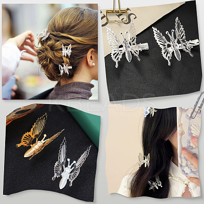 12Pcs Alloy Alligator Hair Clips for Women OHAR-SP0001-06S-1