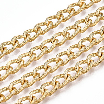 Aluminium Textured Curb Chains CHA-T001-40G-1