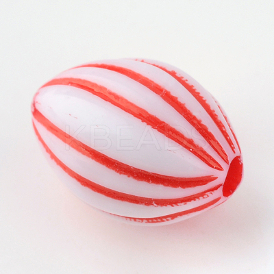 Craft Style Acrylic Corrugated Beads X-SACR-S838-M-1
