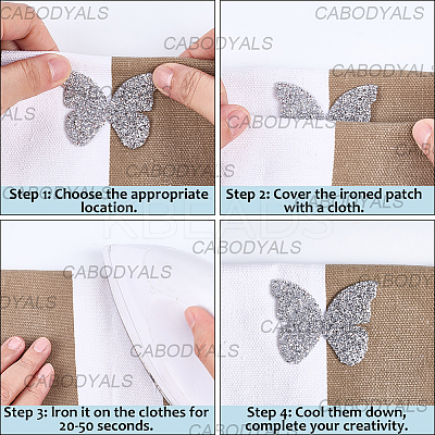 Resin Rhinestone Hotfix Rhinestone Iron on/Sew on Cloth Patches DIY-WH20063-030G-1