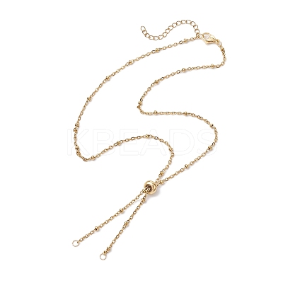 Ion Plating(IP) 304 Stainless Steel Slider Necklace Makings AJEW-JB01264-1