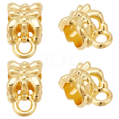 30Pcs Brass Tube Bails KK-BBC0015-14-1