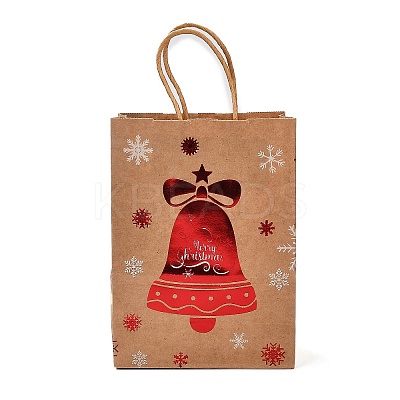Christmas Theme Hot Stamping Rectangle Paper Bags LS-CARB-F011-02C-1