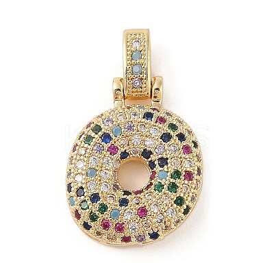 Brass Micro Pave Cubic Zirconia Pendants LS-ZIRC-P121-01G-O-1