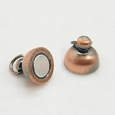 Brass Magnetic Clasps with Loops KK-P141-15R-NR-1