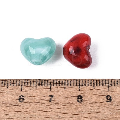 Tow Tone Opaque & Transparent Acrylic Beads OACR-N161-04-1