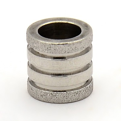 Tarnish Resistant 201 Stainless Steel Textured Beads STAS-M003-02P-1