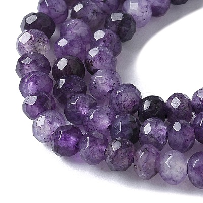 Dyed Natural Malaysia Jade Rondelle Beads Strands G-E316-2x4mm-65-1