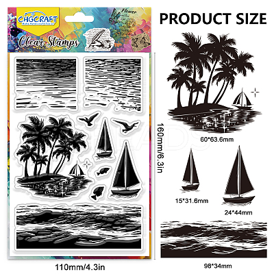 PVC Plastic Clear Stamps DIY-WH0618-0241-1