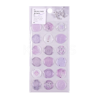 PVC Adhesive Wax Seal Stickers Set PW-WG10822-05-1