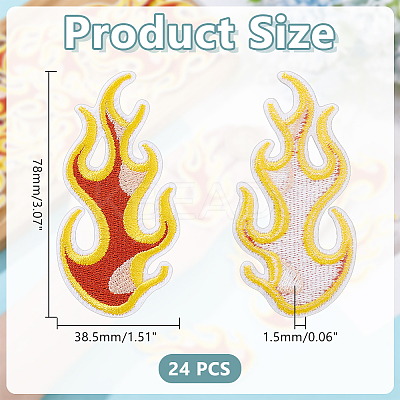 24Pcs Computerized Embroidery Cloth Iron on/Sew on Patches DIY-HY0003-09-1