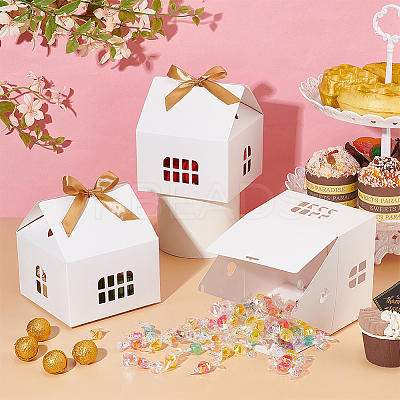 House Shape Cardboard Candy Storage Box CON-WH0084-89A-1