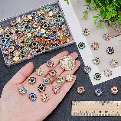 120Pcs 12 Colors Sew on Rhinestone RGLA-AR0001-06-1