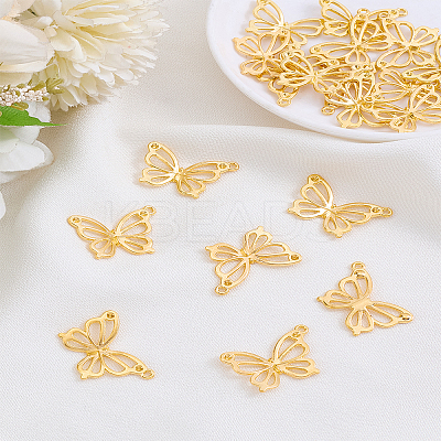 20Pcs Alloy Hollow Pendants FIND-LP0004-65G-1