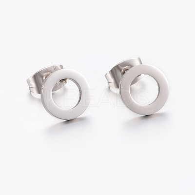 Tarnish Resistant 304 Stainless Steel Ear Studs LS-EJEW-E225-02P-1