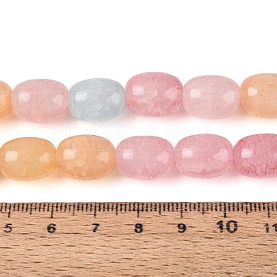 Baking Paint Crackle Glass Beads Strands DGLA-N019-01A-02-1
