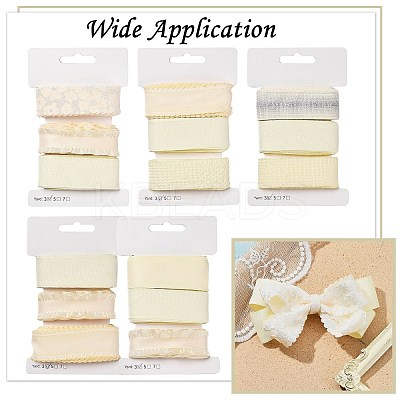 9 Yards 3 Styles Polyester Ribbon SRIB-A014-M03-1
