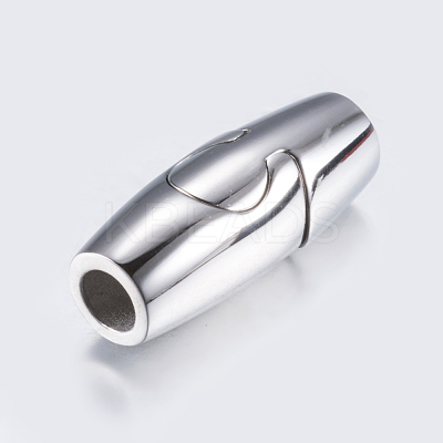 Tarnish Resistant 304 Stainless Steel Magnetic Clasps with Glue-in Ends STAS-P181-36P-1