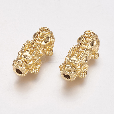 Feng Shui Real 24K Gold Plated Alloy Beads PALLOY-L205-06D-1