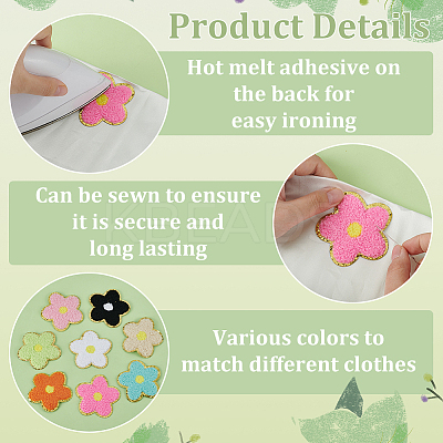 3 Sets Towel Cloth Computerized Embroidery Cloth Iron On/Sew On Patches FIND-FG0004-17-1