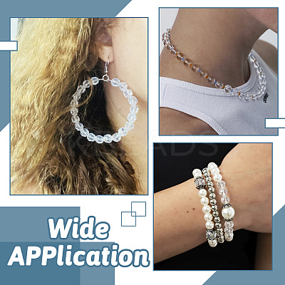 7 Strands 7 Styles Transparent Glass Bead Strands GLAA-TA0002-73-1