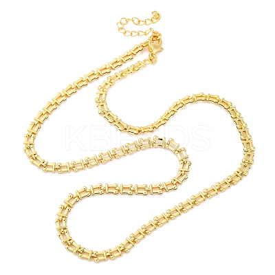 Brass Link Chain Necklaces for Women NJEW-K282-01G-1