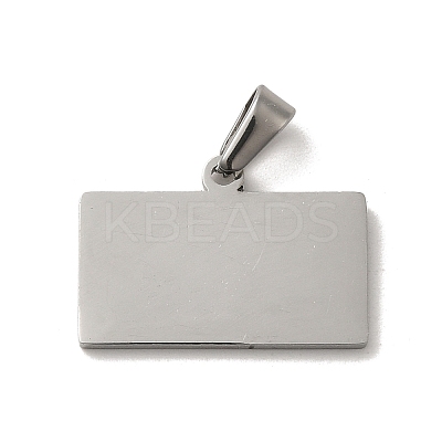 Non-Tarnish 304 Stainless Steel Stamping Blank Tag Pendants STAS-B053-02P-1