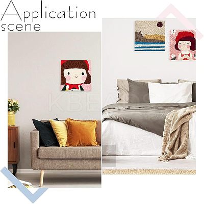 DIY Punch Needle Frame Covered with Cloth DIY-NB0005-06A-1