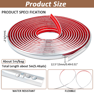 Plastic Edging Band AJEW-WH0419-77A-1