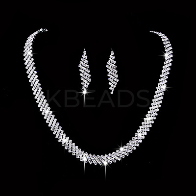 Brass Crystal Rhinestone Jewelry Sets FS-WGCC0E6-02-1