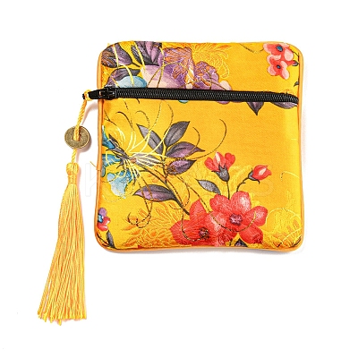 Chinese Style Floral Cloth Jewelry Storage Zipper Pouches LS-AJEW-D063-01J-1