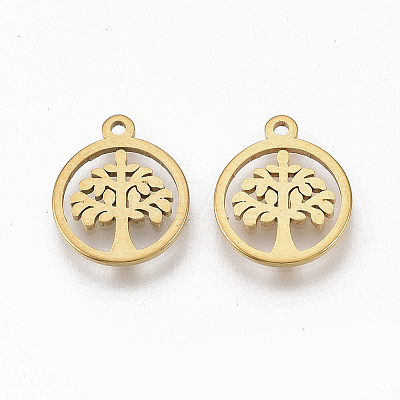 201 Stainless Steel Charms LS-X-STAS-T050-020G-1