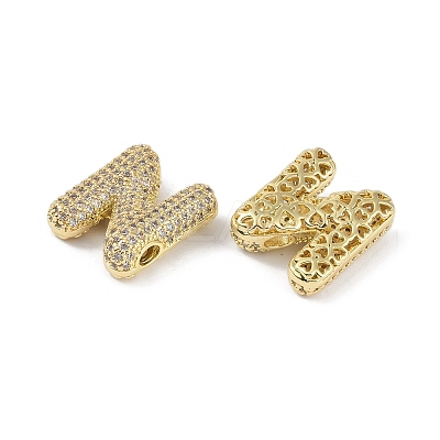 Brass Micro Pave Clear Cubic Zirconia Pendants KK-Z041-01G-N-1