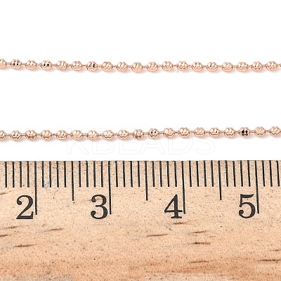1.5MM Brass Ball Chain Necklaces NJEW-Z097-03RG-1