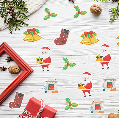 2 Sets 2 Styles Christmas Themes PVC Self-Adhesive Stickers DIY-SC0032-86-1