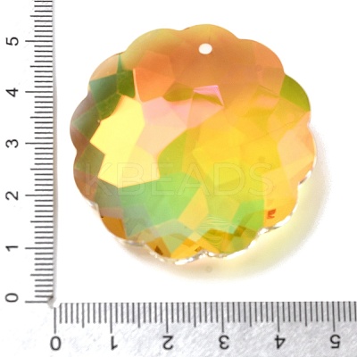 Electroplate Glass Charms EGLA-M028-02C-1