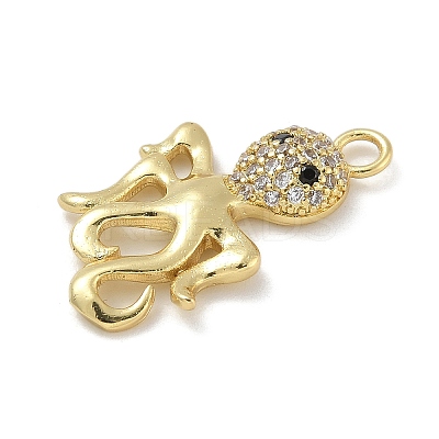 Rack Plating Brass Micro Pave Cubic Zirconia Pendants KK-G515-44B-G-1