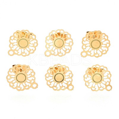 304 Stainless Steel Stud Earring Findings X-STAS-S079-35A-1