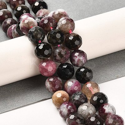 Natural Multicolor Tourmaline Beads Strands G-K345-A01-02-1