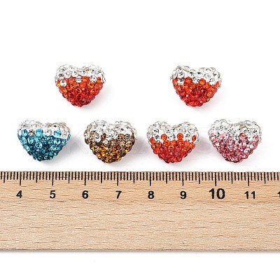 Gradient Color Polymer Clay Grade A Rhinestone Beads RB-A049-M-1
