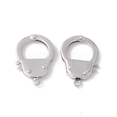 Tarnish Resistant 304 Stainless Steel Handcuff Clasps X-STAS-D009-02-1