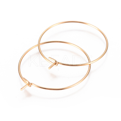 304 Stainless Steel Hoop Earrings Findings STAS-I120-60B-G-1