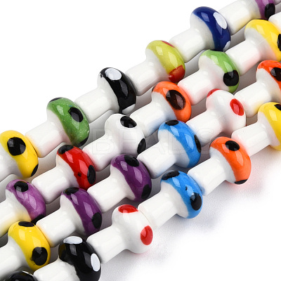 Handmade Porcelain Bead Strands PORC-N007-21-1