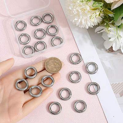 20Pcs 304 Stainless Steel Closed Jump Rings STAS-SP0001-85B-1