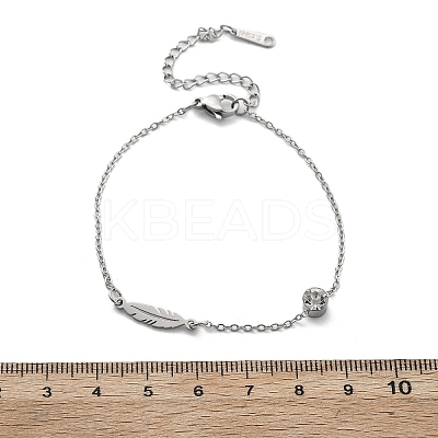 201 Stainless Steel Cable Chain Bracelets BJEW-H205-01E-P-1