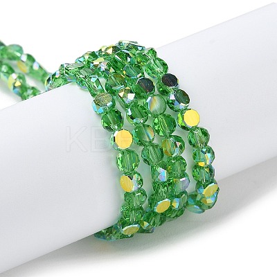 Transparent Electroplate Glass Beads Strands GLAA-Q099-A01-03-1
