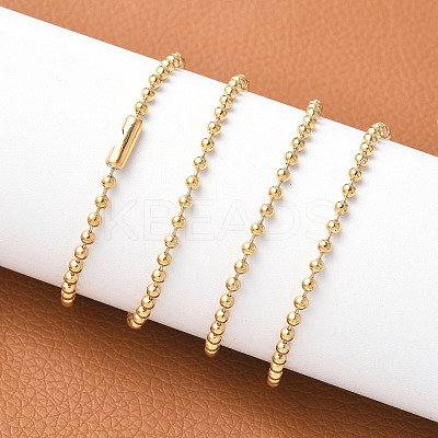 304 Stainless Steel Ball Chain Necklace X-MAK-R012-02G-1
