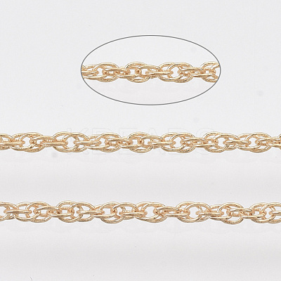 Soldered Brass Coated Iron Rope Chains CH-T002-04LG-1