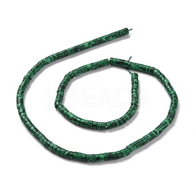 Synthetic Imitation Malachite Beads Strands G-P468-15-1