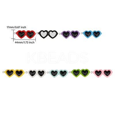 45Pcs 9 Colors Opaque Resin Pendants RESI-GL0001-06-1
